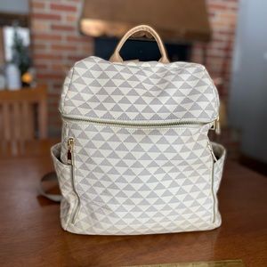 Faux leather backpack